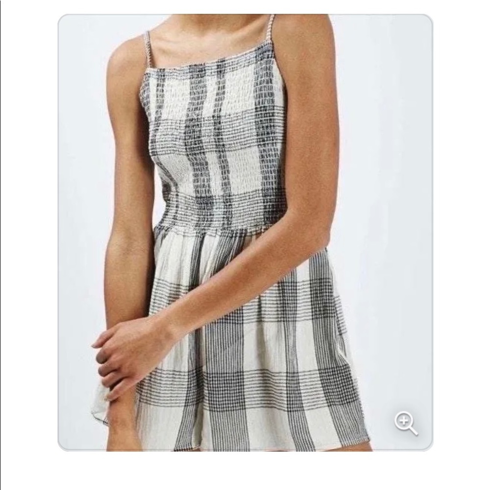 Topshop plaid romper